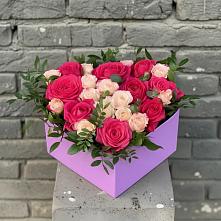 Цветочная композиция из Розы в коробке в Машково