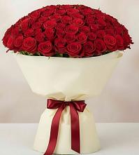 Букет 101 Красная роза Милано в Машково