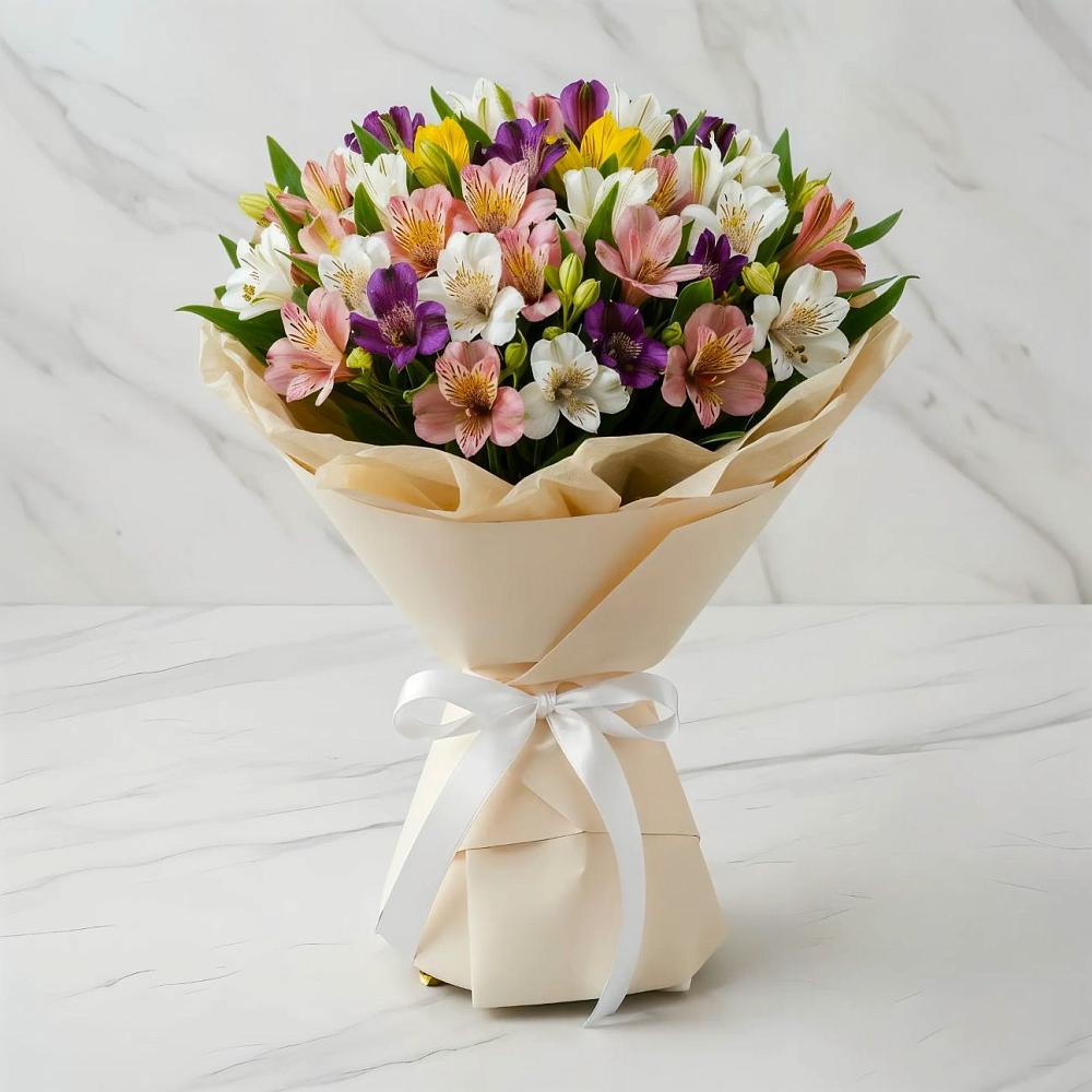 Букет цветов из: Альстромерии в Машково