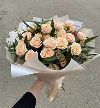Букет Кремовые розы Латте в Машково