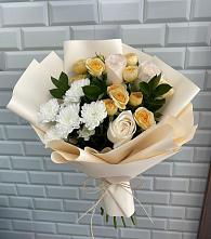 Букет цветов из:  Розы и Хризантемы в Машково