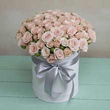 Цветочная композиция из Розы в шляпной коробке #REPLACE_PRED# Машково