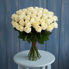 Букет 51 Белая роза Эдлесс Лав #REPLACE_PRED# Машково