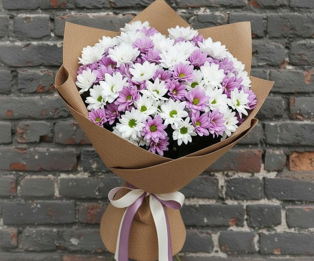 Букет цветов из: Хризантемы в Машково