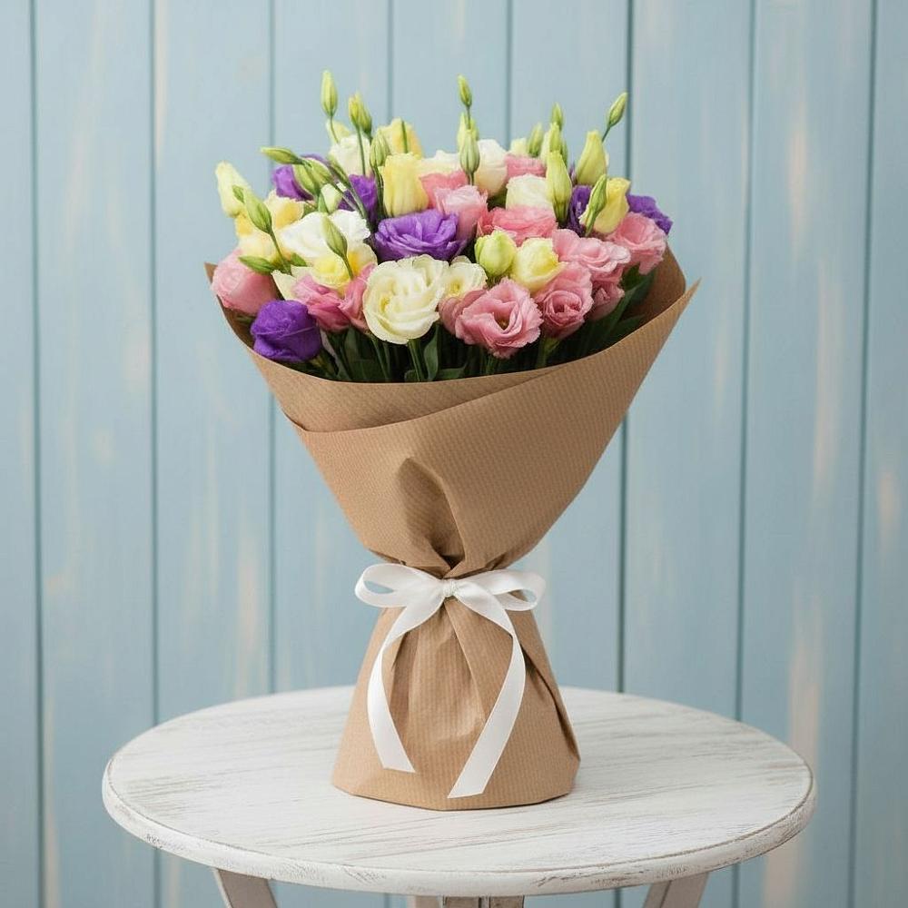 Букет цветов из: Лизиантусы в Машково