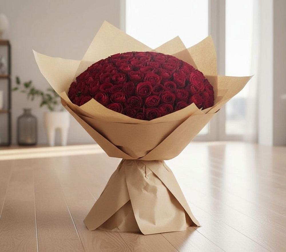 Букет 101 Красная роза в Машково
