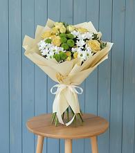 Букет цветов из:  Хризантемы и Розы в Машково