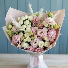 Букет цветов из:  Альстромерии и Розы в Машково